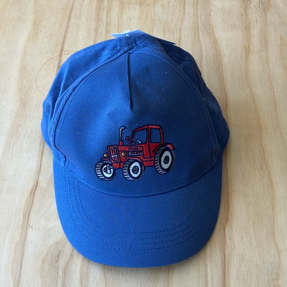 Blue and Red Tractor Toy Cap